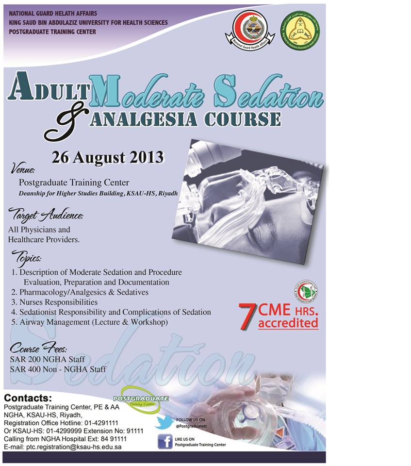 Adult Moderate Sedation And Analgesia Course مجلة نبض